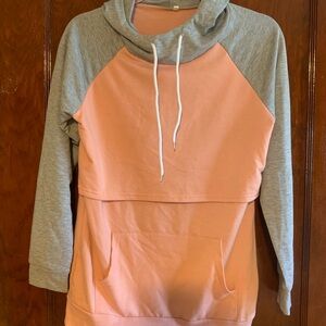 Pink and Grey Nursing Hoodie